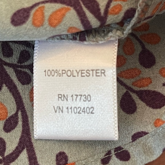 FOREVER JADE Women’s Short Sleeve Wide Cut Crop Blouse with Vine Print size M - Picture 5 of 6